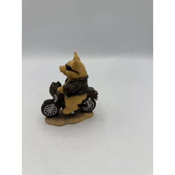 Mellville “Born to Ride” Pig Biker Figurine – Motorcycle Hog Wild - Picture 4 of 5